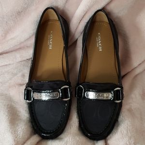 NWOT Coach black loafers size 5